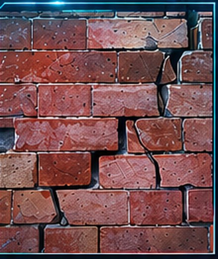 Mur de briques fissuré